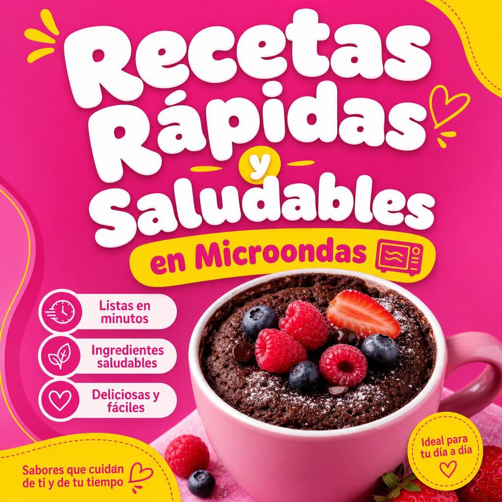 Portada del bono Recetas Rápidas y Saludables en Microondas
