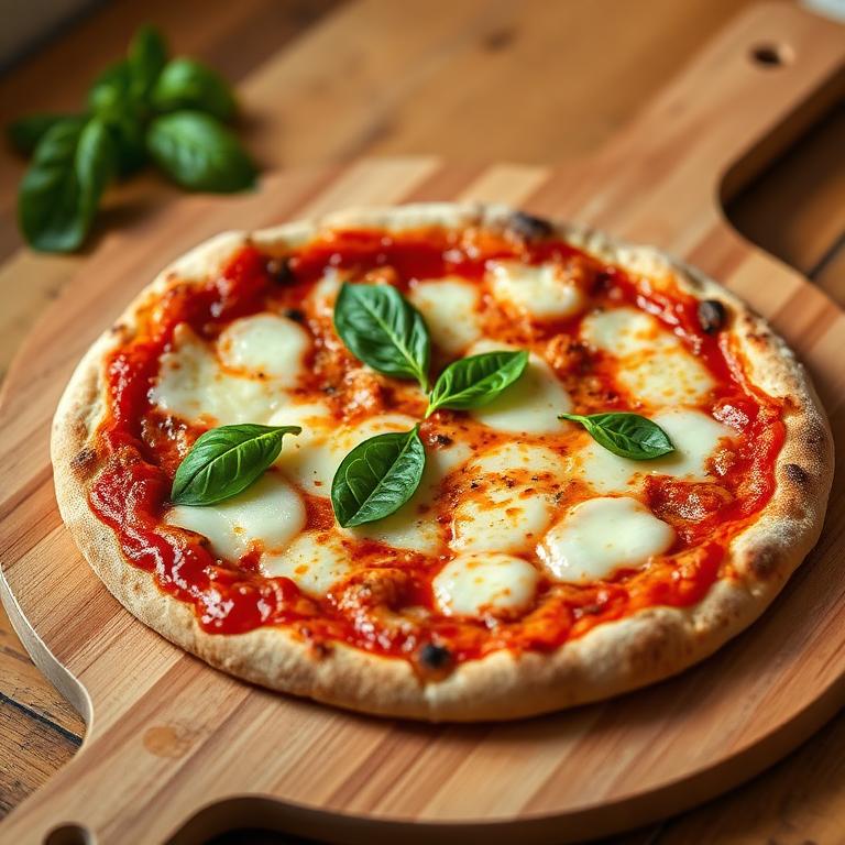 Pizza casera con masa madre