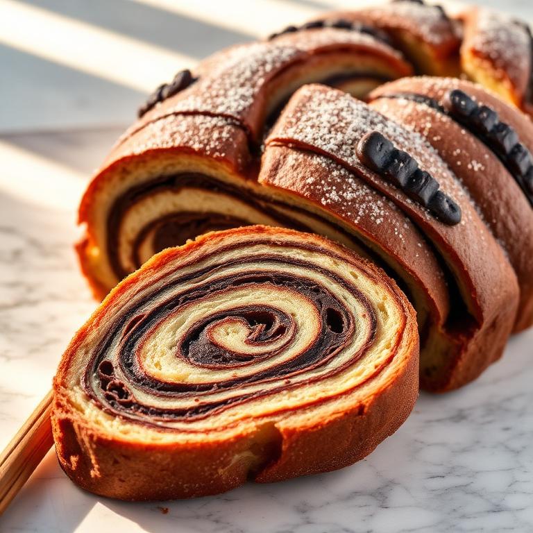 Babka de chocolate con masa madre